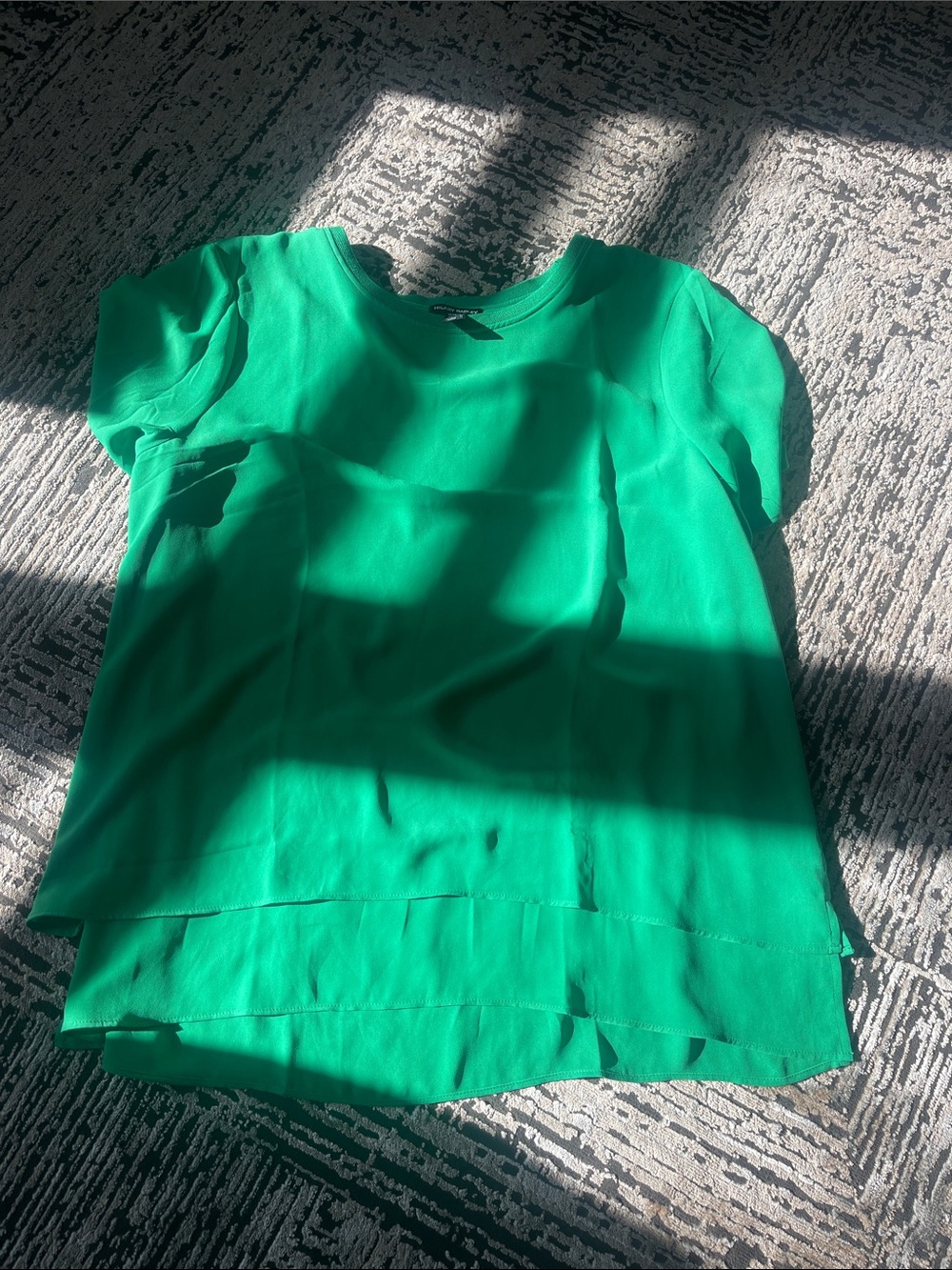 Hilary Radley Layered Short-Sleeve Top - Emerald Green